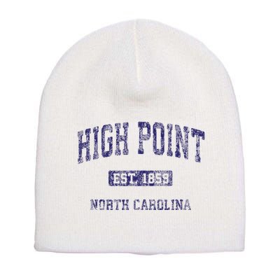 High Point North Carolina Nc Vintage Athletic Short Acrylic Beanie