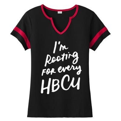 HBCU Proud Our Educational Roots Are Historical Black Pride Ladies Halftime Notch Neck Tee