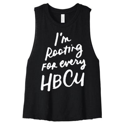 HBCU Proud Our Educational Roots Are Historical Black Pride Women's Racerback Cropped Tank