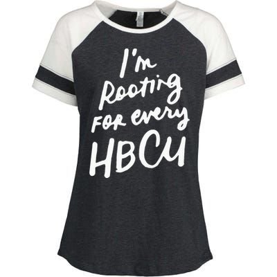 HBCU Proud Our Educational Roots Are Historical Black Pride Enza Ladies Jersey Colorblock Tee