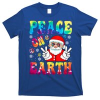 Hippie Peace On Earth Boho Christmas Santa Claus Pajamas Gift T-Shirt