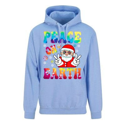 Hippie Peace On Earth Boho Christmas Santa Claus Pajamas Gift Unisex Surf Hoodie