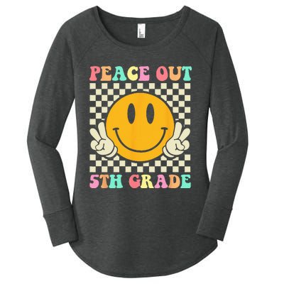 Hippie Peace Out 5th Grade Teacher Last Day Of School Women's Perfect Tri Tunic Long Sleeve Shirt