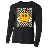 Hippie Peace Out 5th Grade Teacher Last Day Of School Cooling Performance Long Sleeve Crew