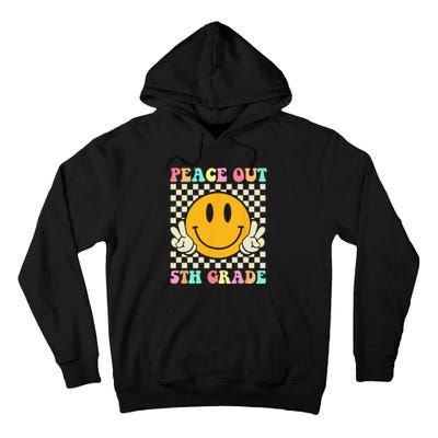 Hippie Peace Out 5th Grade Teacher Last Day Of School Tall Hoodie