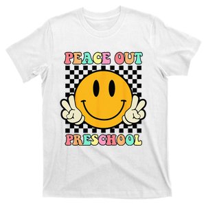 Hippie Peace Out Preschool Teacher Last Day Of School T-Shirt