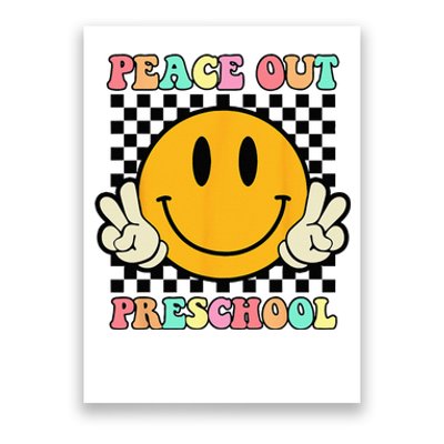 Hippie Peace Out Preschool Teacher Last Day Of School Poster