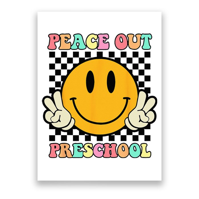 Hippie Peace Out Preschool Teacher Last Day Of School Poster