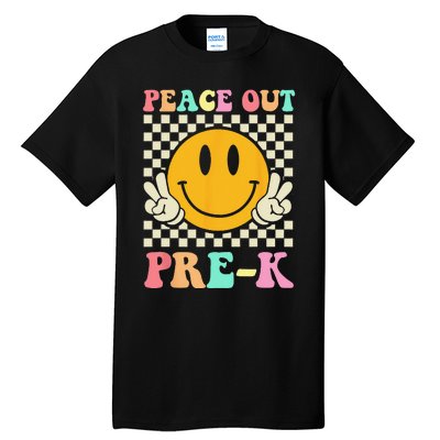 Hippie Peace Out PreK Teacher Last Day Of School Tall T-Shirt