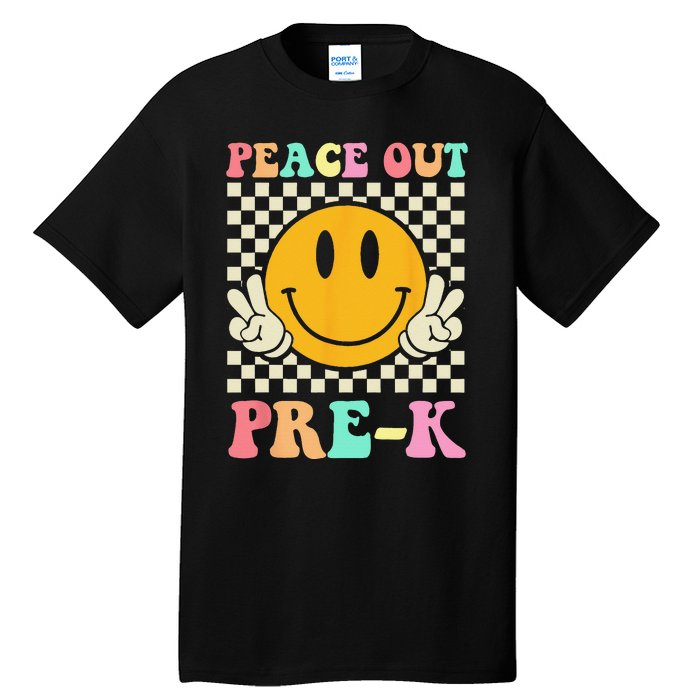 Hippie Peace Out PreK Teacher Last Day Of School Tall T-Shirt