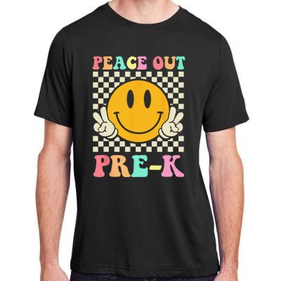 Hippie Peace Out PreK Teacher Last Day Of School Adult ChromaSoft Performance T-Shirt