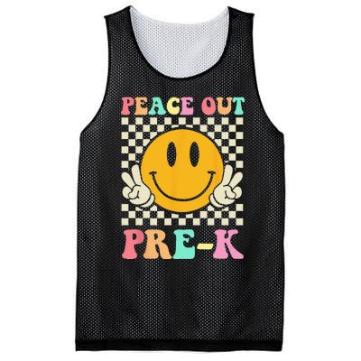 Hippie Peace Out PreK Teacher Last Day Of School Mesh Reversible Basketball Jersey Tank