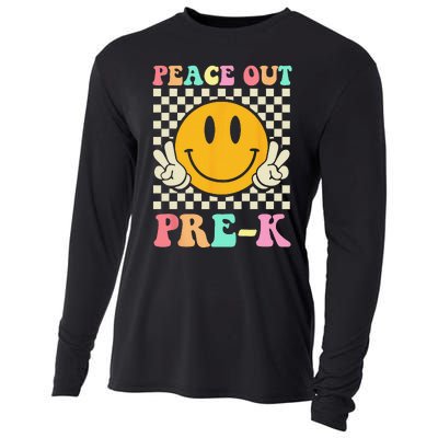 Hippie Peace Out PreK Teacher Last Day Of School Cooling Performance Long Sleeve Crew