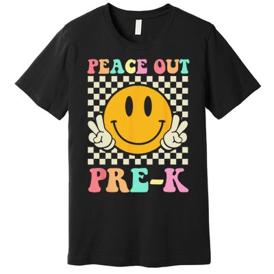 Hippie Peace Out PreK Teacher Last Day Of School Premium T-Shirt