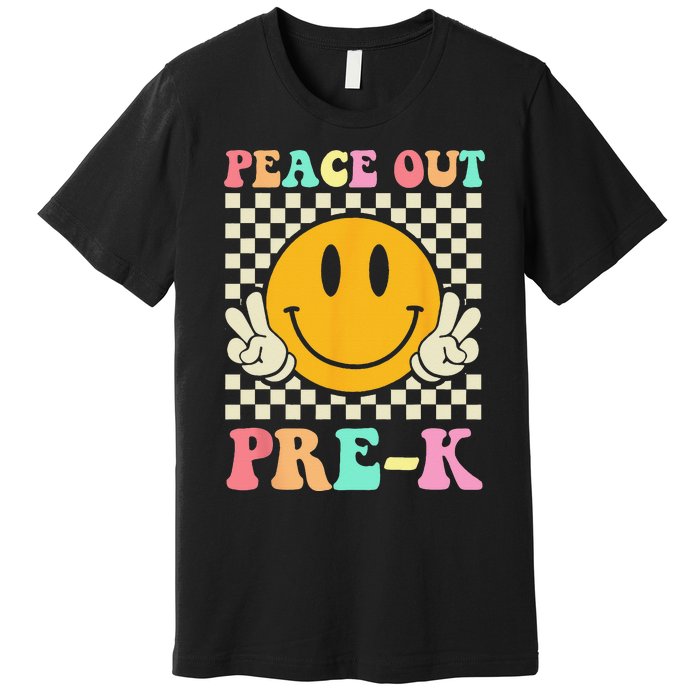 Hippie Peace Out PreK Teacher Last Day Of School Premium T-Shirt