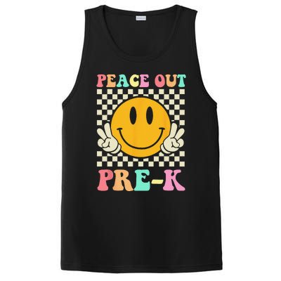 Hippie Peace Out PreK Teacher Last Day Of School PosiCharge Competitor Tank