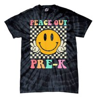 Hippie Peace Out PreK Teacher Last Day Of School Tie-Dye T-Shirt