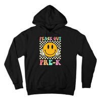 Hippie Peace Out PreK Teacher Last Day Of School Tall Hoodie