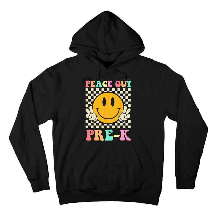 Hippie Peace Out PreK Teacher Last Day Of School Tall Hoodie