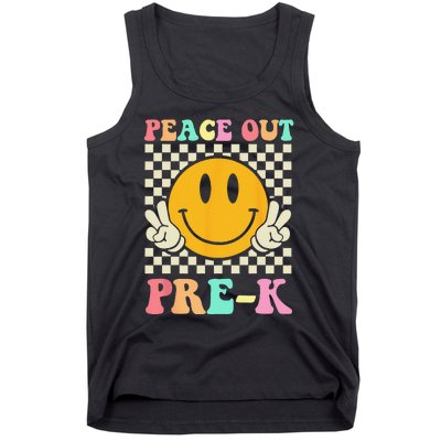 Hippie Peace Out PreK Teacher Last Day Of School Tank Top