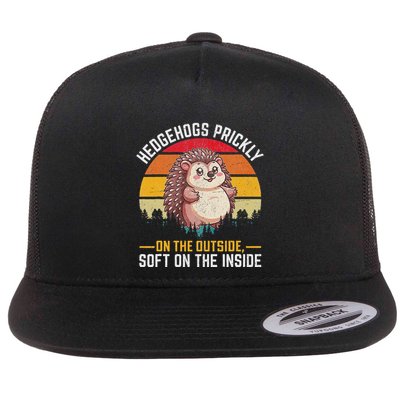 Hedgehogs Prickly On The Outside Soft On The Inside Flat Bill Trucker Hat