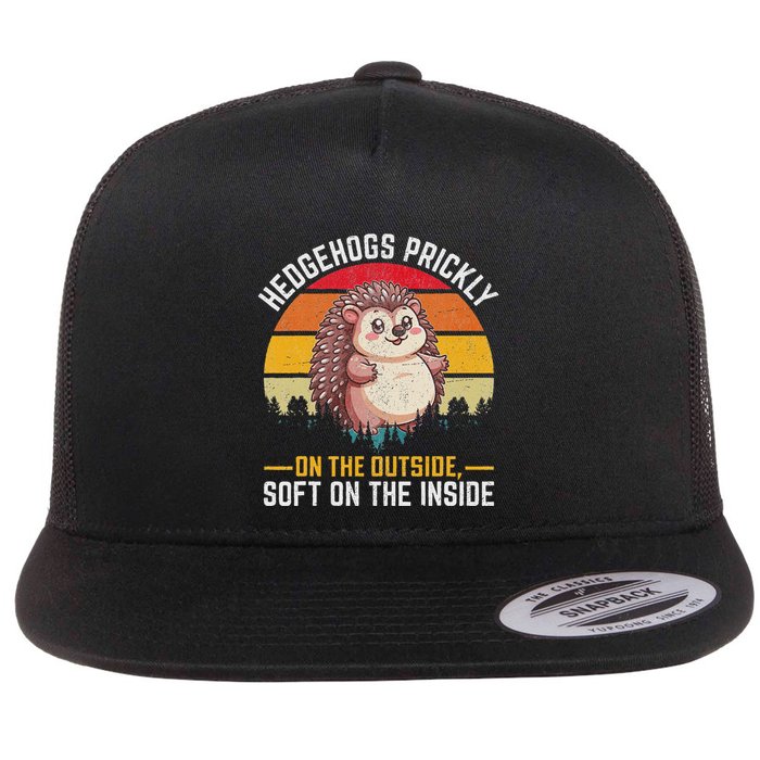 Hedgehogs Prickly On The Outside Soft On The Inside Flat Bill Trucker Hat