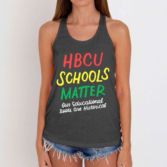 HBCU Proud Our Educational Roots Are Historical Women's Knotted Racerback Tank