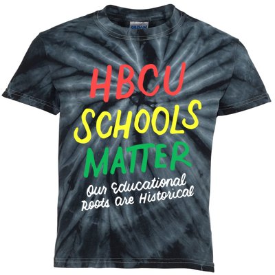 HBCU Proud Our Educational Roots Are Historical Kids Tie-Dye T-Shirt