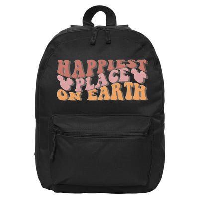 Happiest Place On Earth Dizni Aesthetic Family Vacation Trip Matching Family 16 in Basic Backpack