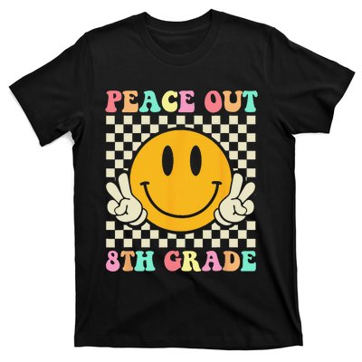 Hippie Peace Out 8th Grade Teacher Last Day Of School T-Shirt