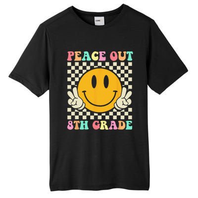 Hippie Peace Out 8th Grade Teacher Last Day Of School Tall Fusion ChromaSoft Performance T-Shirt