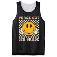 Hippie Peace Out 8th Grade Teacher Last Day Of School Mesh Reversible Basketball Jersey Tank