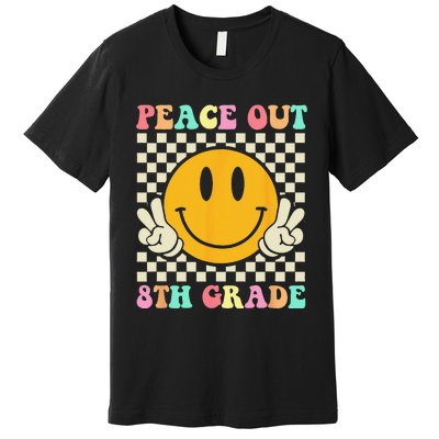 Hippie Peace Out 8th Grade Teacher Last Day Of School Premium T-Shirt