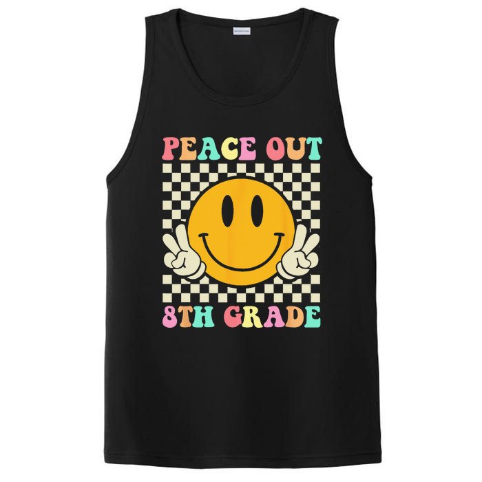 Hippie Peace Out 8th Grade Teacher Last Day Of School PosiCharge Competitor Tank