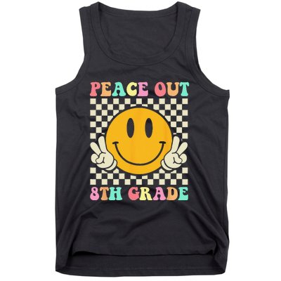 Hippie Peace Out 8th Grade Teacher Last Day Of School Tank Top