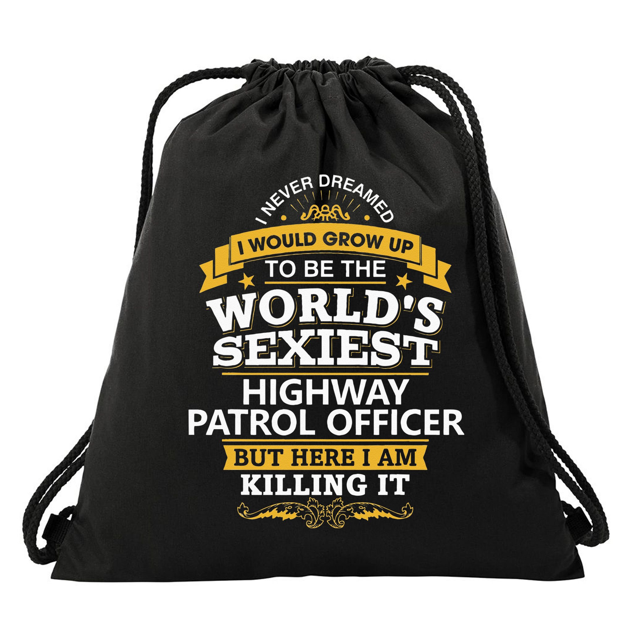 Highway Patrol Officer Gift Idea For Highway Patrol Drawstring Bag