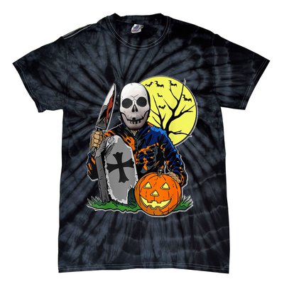 Halloween Pumpkin Orange Tie-Dye T-Shirt