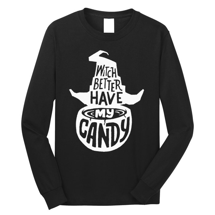 Halloween Party Pun Gifts Witchy Candy Delight Long Sleeve Shirt