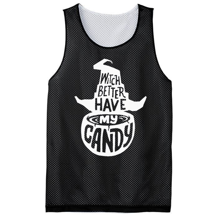 Halloween Party Pun Gifts Witchy Candy Delight Mesh Reversible Basketball Jersey Tank