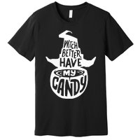 Halloween Party Pun Gifts Witchy Candy Delight Premium T-Shirt