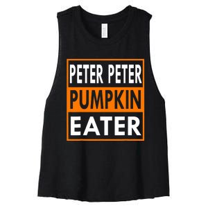 Halloween Peter Pumpkin Eater Costume Couples Women's Racerback Cropped Tank