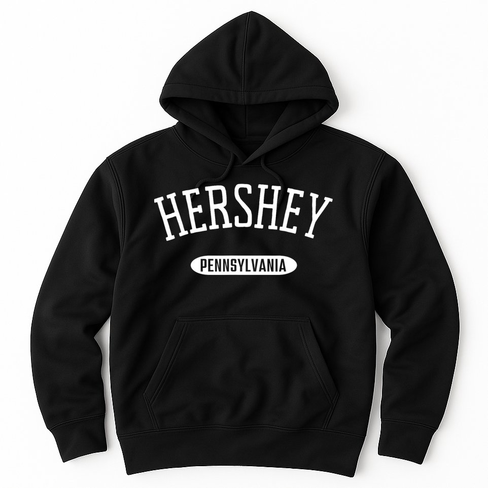 Hershey Pennsylvania Pa Vintage Athletic Sports Design Hoodie
