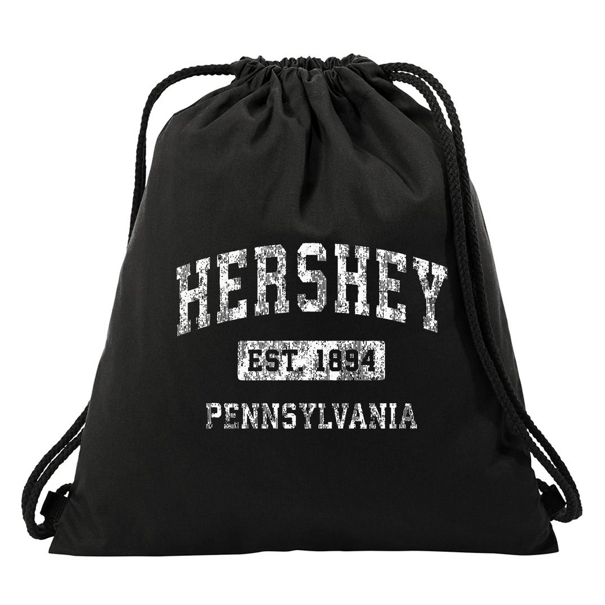 Hershey Pennsylvania Pa Vintage Established Sports Drawstring Bag