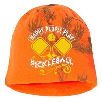 Happy People Play Pickleball Gift For Pickleball Team Kati - Camo Knit Beanie