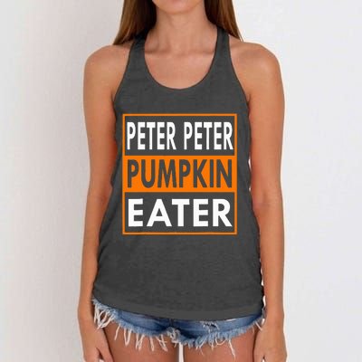 Halloween Peter Pumpkin Eater Costume Couples Women's Knotted Racerback Tank