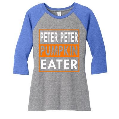 Halloween Peter Pumpkin Eater Costume Couples Women's Tri-Blend 3/4-Sleeve Raglan Shirt