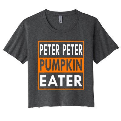 Halloween Peter Pumpkin Eater Costume Couples Women's Crop Top Tee