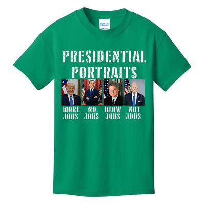 Humor Presidential Portraits Trump Obama Biden Clinton Kids T-Shirt