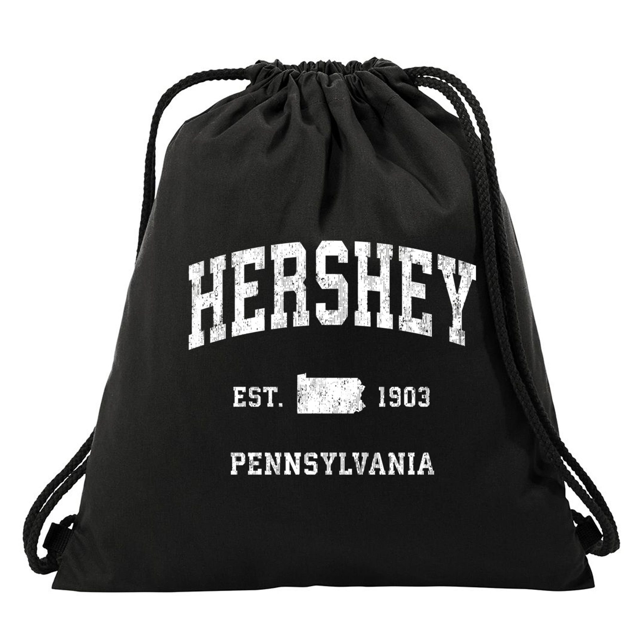 Hershey Pennsylvania Pa Vintage Athletic Sports Design Meaningful Gift Drawstring Bag
