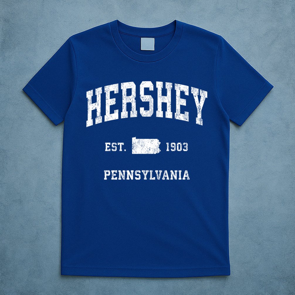 Hershey Pennsylvania Pa Vintage Athletic Sports Design Meaningful Gift T-Shirt